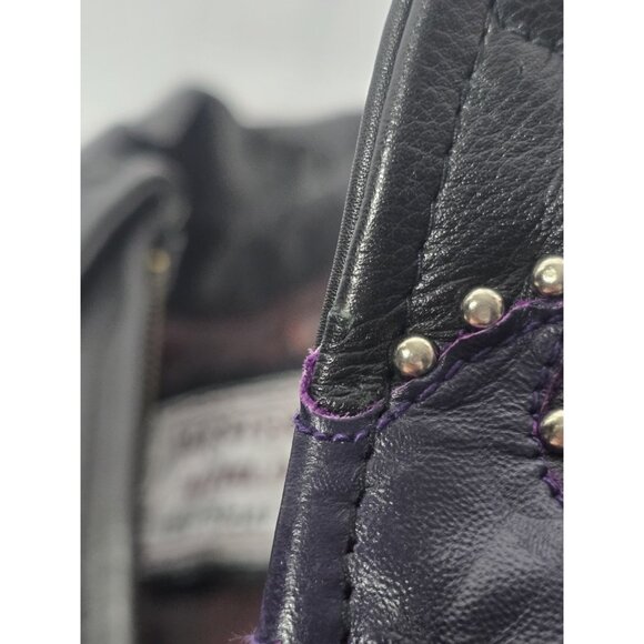 Western World By Shaf Leather Jacket SMALL Fringe Southwestern *BROKEN ZIPPER* - Picture 4 of 16